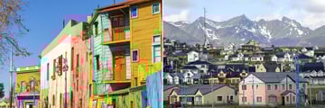 Contrasts of colour in Buenos Aires and Ushuaia