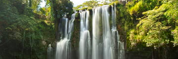 The thundering cascade of Llano de Cortes waterfall near Bagaces