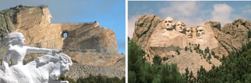 Crazy Horse Memorial; Mount Rushmore National Monument; South Dakota