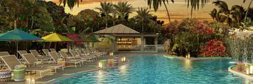 Baker's Cay Resort pool at sunset