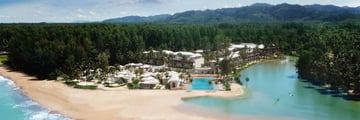 Aerial view of Devasom Khao Lak