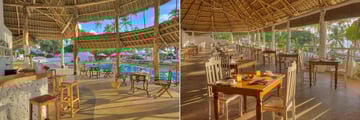 Restaurant and bar in a hotel