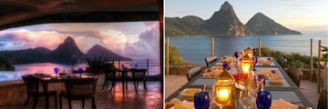 Dining at Jade Mountain