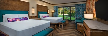 Pool or Marina view room at Disney's Polynesian Village Resort