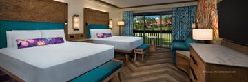 Water View Queen room at Disney's Polynesian Village Resort