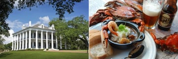 Dunleith Plantation Home, Natchez and Traditional Gumbo
