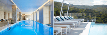 Indoor pool and outdoor pools