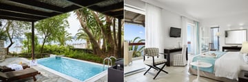 Grand Suite Sea Front with Private Pool and Junior Suite Sea View with Jacuzzi at Eagles Palace