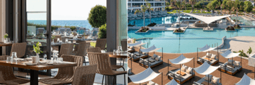 Beach Society restaurant, the outdoor freshwater pool
