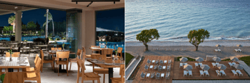 Italian Passage restaurant, beachfront location