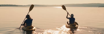 Experience kayaking on the lake at Elmhirst's Resort