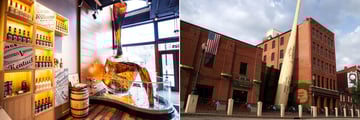 Evan Williams Bourbon Experience, Kentucky and The Slugger Museum, Louisville
