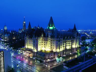 Exterior at night