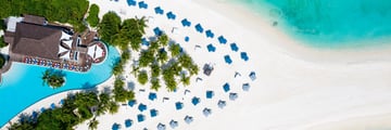 aerial of Finolhu Baa Atoll Maldives