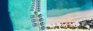 aerial of Finolhu Baa Atoll Maldives