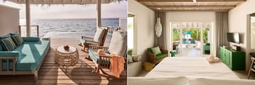 ocean pool villa and beach pool villa at Finolhu Baa Atoll Maldives