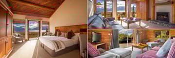 The cabin interiors at Fiordland Lodge