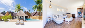 premium duplex beach villa at Fushifaru Maldives