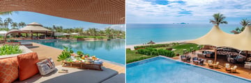 Fusion Resort Cam Ranh: Breeze Restaurant (left) & Zen Restaurant (right)