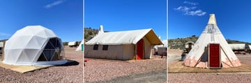 Grand Canyon Glamping Resort, Choose from the Stargazer Dome, Glamping Tent or Tipi