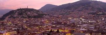 Aerial view of Quito