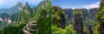 Tianmen Mountain Road and Zhangjiajie