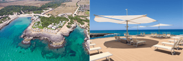 Aerial view of Grand Hotel Masseria Santa Lucia, sun deck