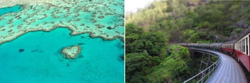 The Great Barrier Reef and the Kuranda Railway