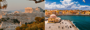 Athens and Chania, Greece