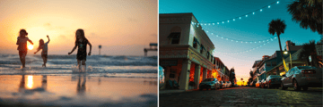 Sunset on Clearwater Beach and at nearby Pass-A-Grille