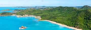 Aerial view of a hotel resort