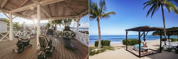 Gym area and spa on the beach