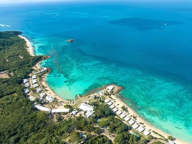 Aerial view of a resort
