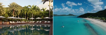 The Pool and Beach at Hermitage Bay 