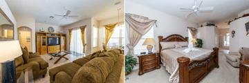 Highlands Reserve home, living area and master bedroom