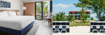 King Bed room, beachfront location