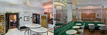 Hotel lobby area, Pennydrop Bar + Kitchen