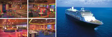Holland America ms Zaadam bars and restaurants and aerial view