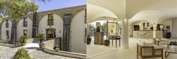 Hotel entrance and lobby