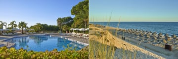 The pool and beach at Hotel Quinta Do Lago