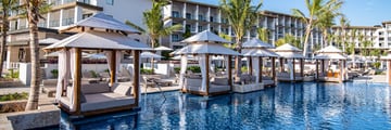 Pool cabanas at Hyatt Zilara Cap Cana