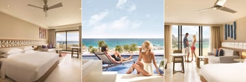 Club Ocean Front Room, Turquoize Sky Swim-Up Ocean Front Room, and Ziva Ocean Front Room at Hyatt Ziva Cancun