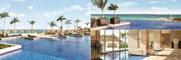 The main pool, rooftop pool and spa at Hyatt Ziva Cancun