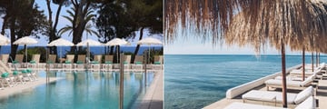 The pool and ocean views at Iberostar Selection Santa Eulalia Ibiza