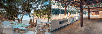 Dine al fresco at the Beach House restaurant