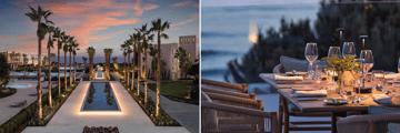 Palm Lake Boulevard, sunset dining on the Seasons terrace