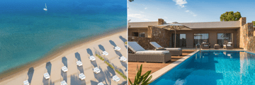 Beach at Ikos Olivia, Two Bedroom Bungalow Suite with private pool