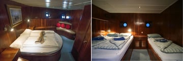 Cabins on a boat
