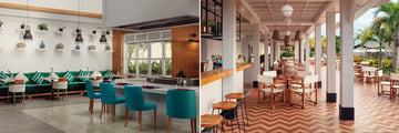 Left: Jade Restaurant; Right: Kumin Restaurant