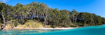 Turquoise waters and pristine beaches of Jervis Bay.
